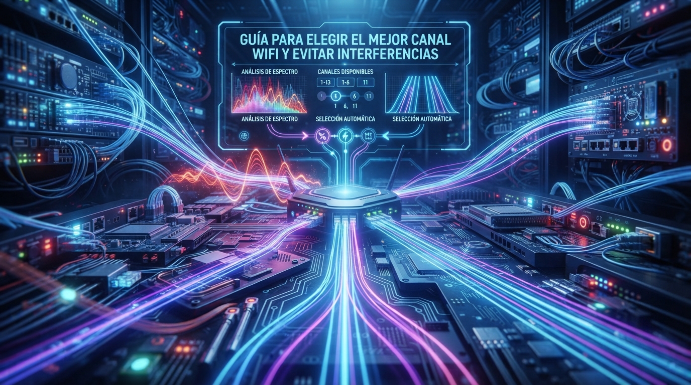 Imagen ilustrativa sobre Guía para Elegir el Mejor Canal WiFi y Evitar Interferencias
