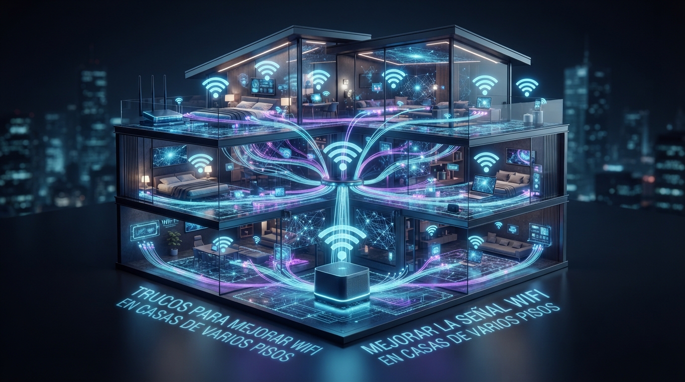 Imagen ilustrativa sobre Trucos para Mejorar la Señal WiFi en Casas de Varios Pisos