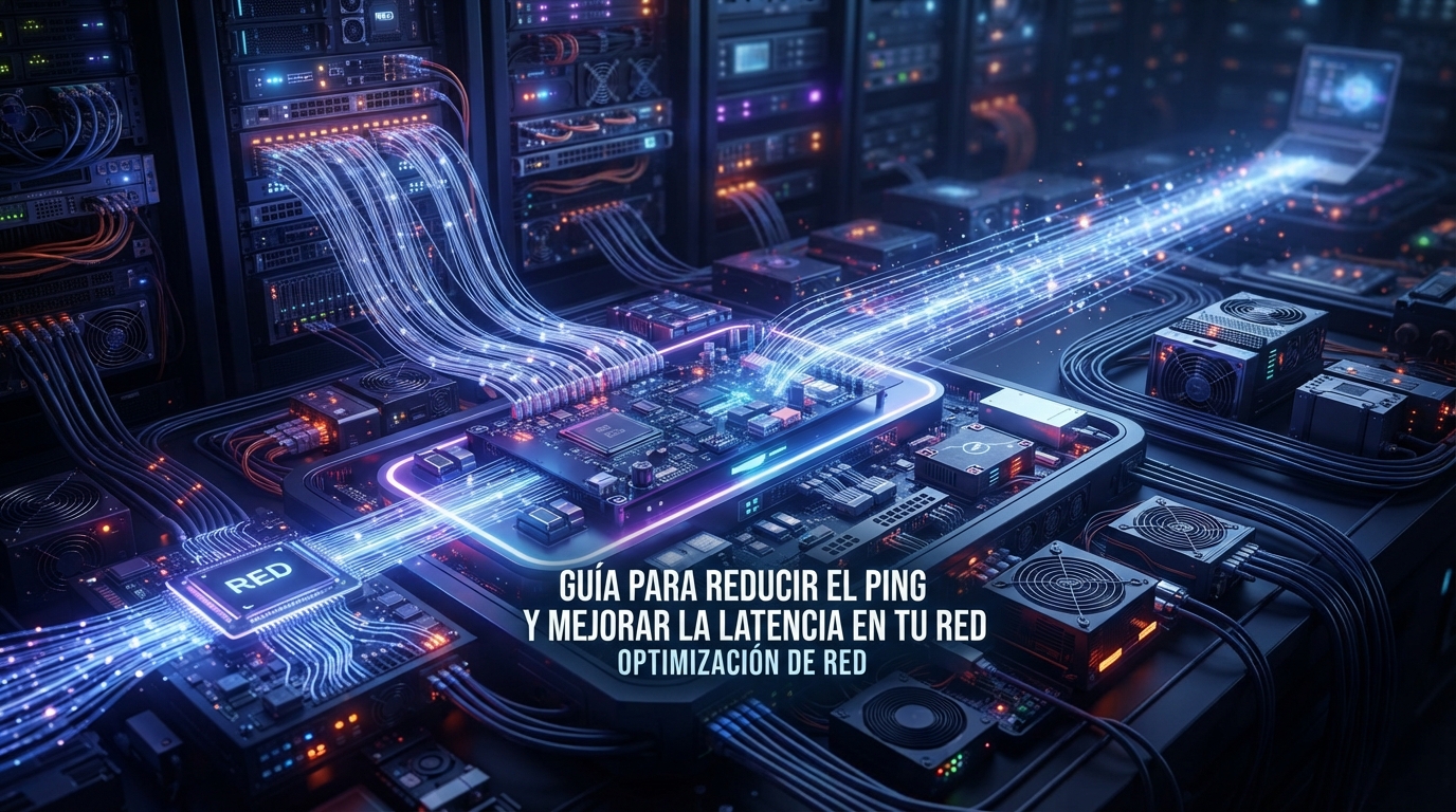 Imagen ilustrativa sobre Guía para Reducir el Ping y Mejorar la Latencia en tu Red