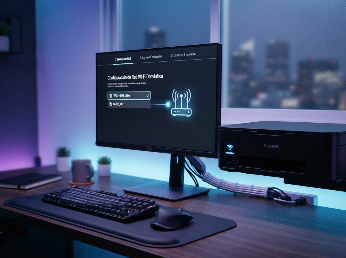 Detalles visuales de Pasos para Conectar una Impresora a tu Red WiFi Doméstica