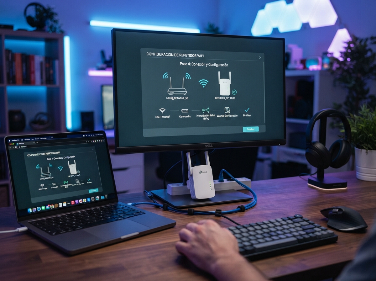 Detalles visuales de Cómo Configurar un Repetidor WiFi Paso a Paso