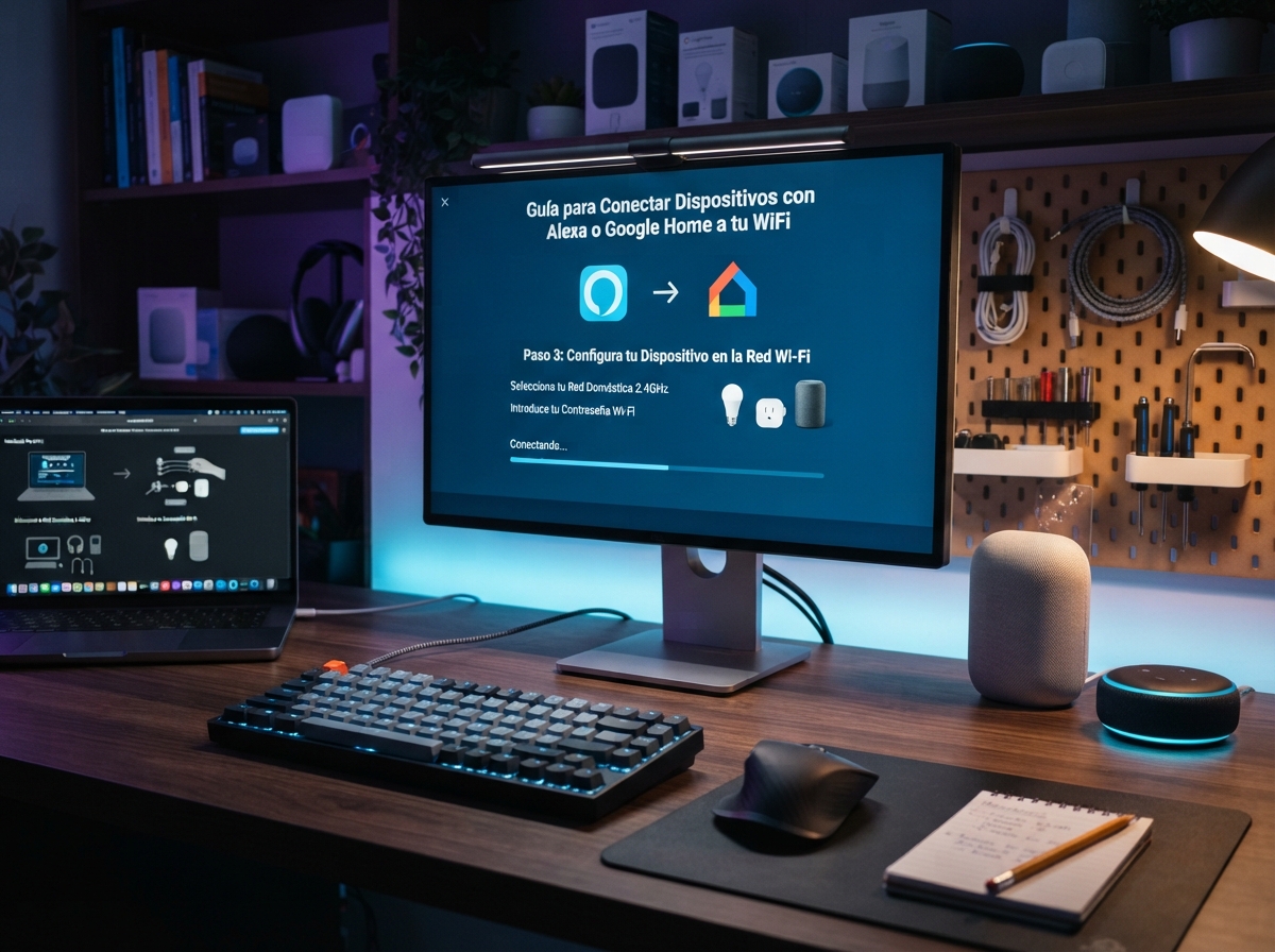 Detalles visuales de Guía para Conectar Dispositivos con Alexa o Google Home a tu WiFi