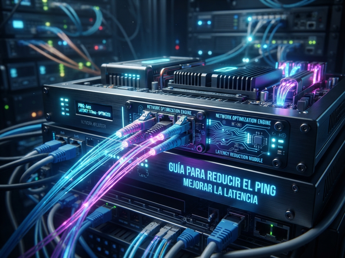 Detalles visuales de Guía para Reducir el Ping y Mejorar la Latencia en tu Red